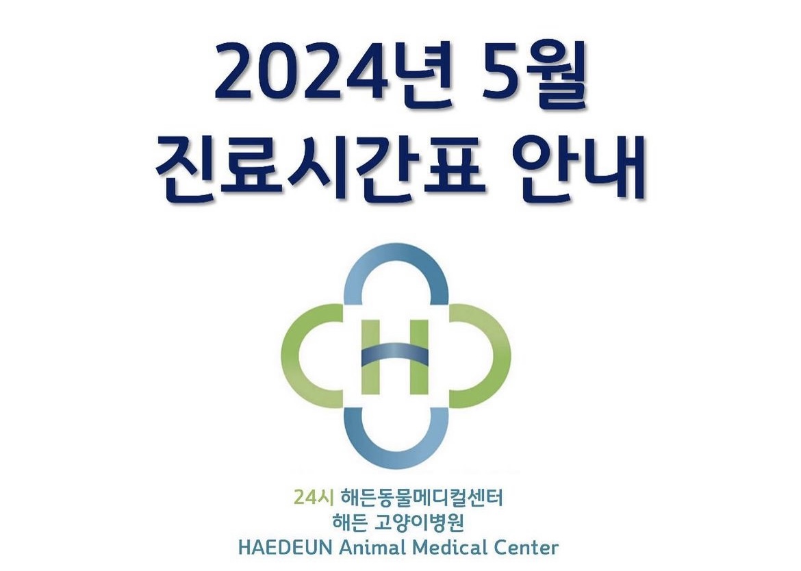 2024년 5월 진료시간표 (5/2 최종업데이트)