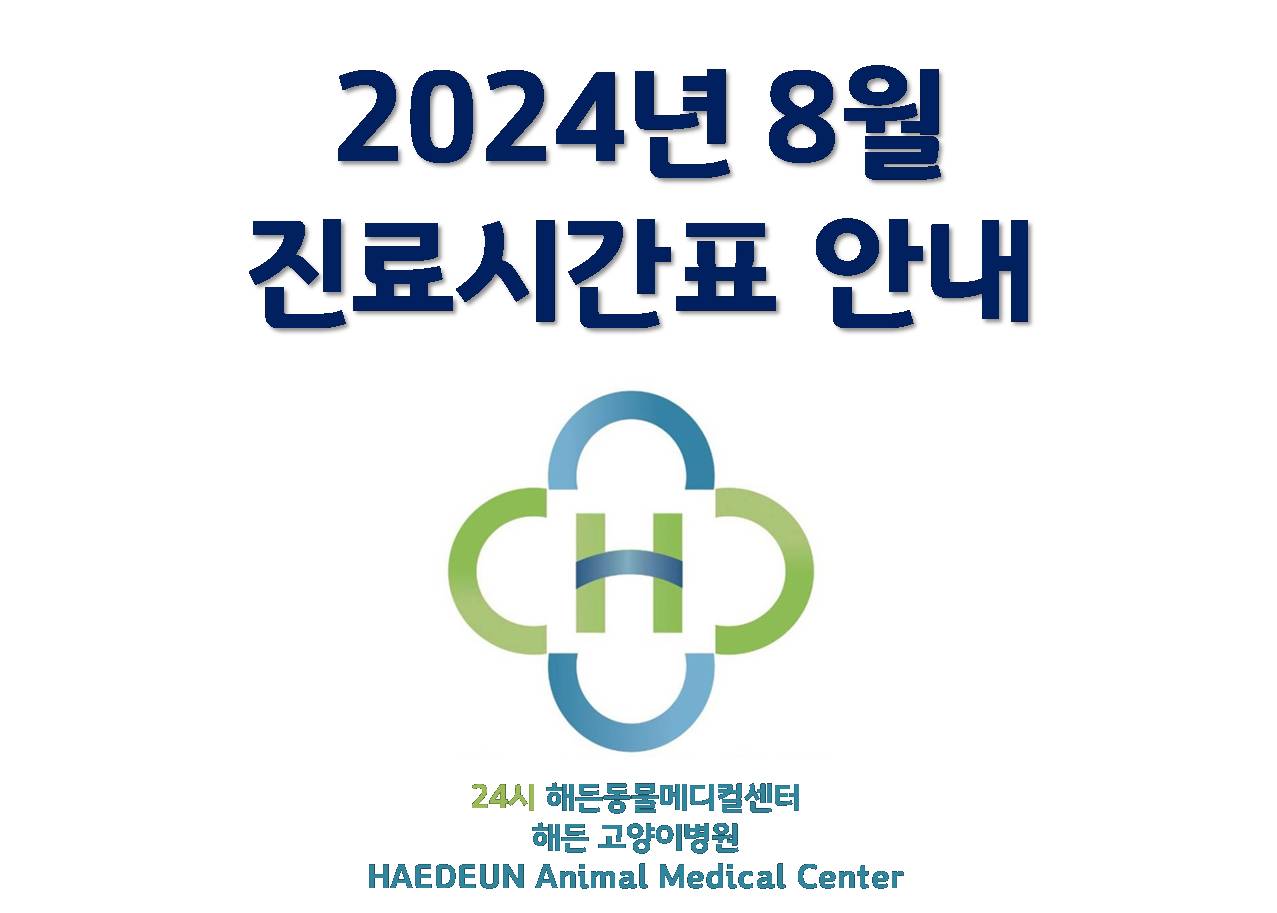 2024년 8월 진료시간표 안내